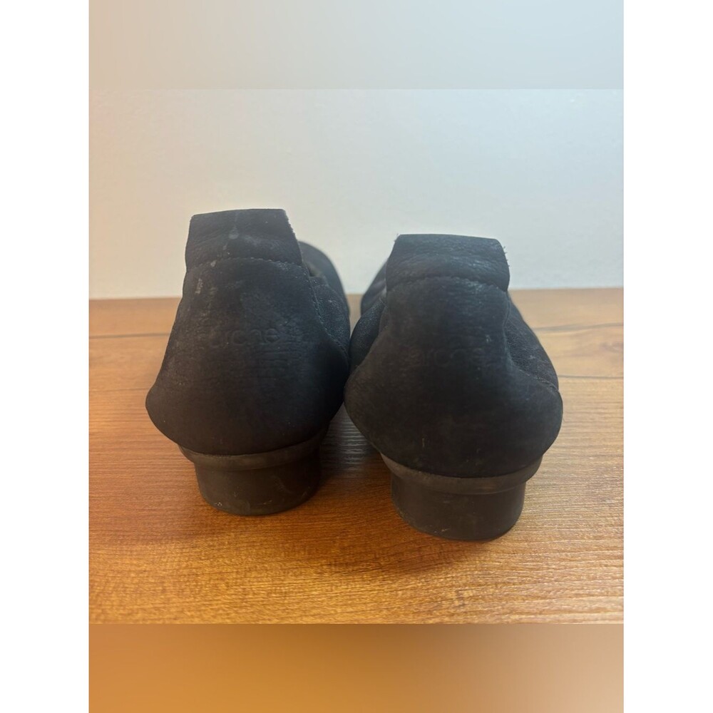 Arche Laius Black Nubuck Suede Leather Ballet Flat Round Toe France 37 / 6 - Picture 5 of 8